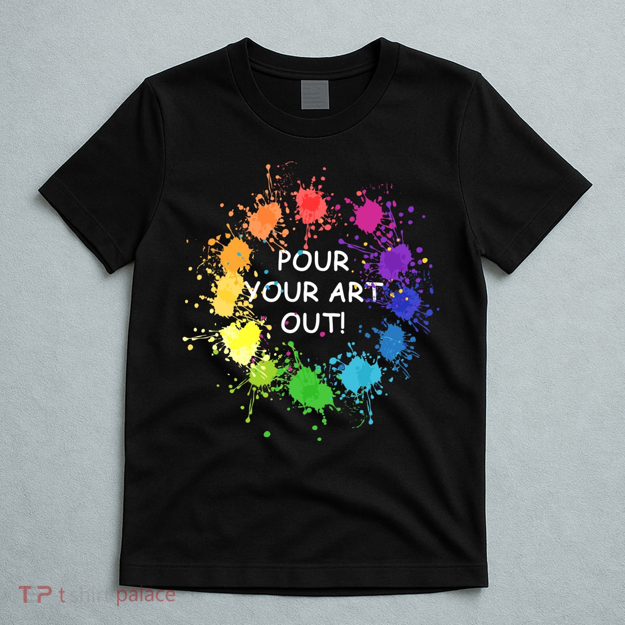 Acrylic Paint Pouring Artist Fluid Art Painter Color Wheel T-Shirt