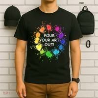 Acrylic Paint Pouring Artist Fluid Art Painter Color Wheel T-Shirt thumb 6
