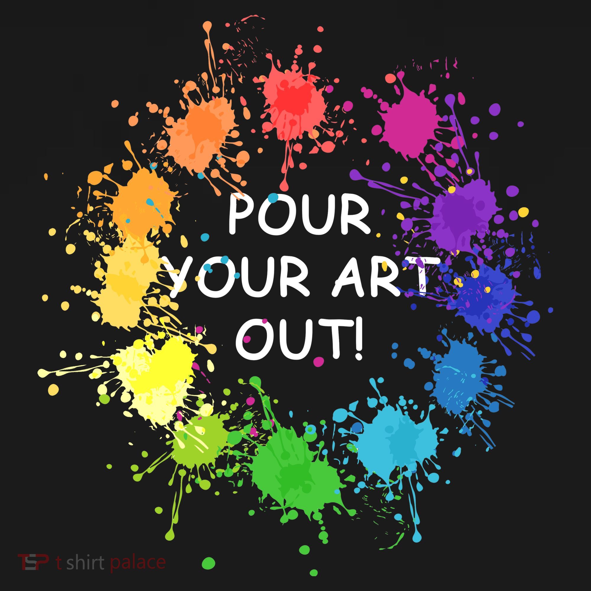 Acrylic Paint Pouring Artist Fluid Art Painter Color Wheel T-Shirt