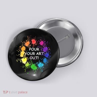 Acrylic Paint Pouring Artist Fluid Art Painter Color Wheel Button
