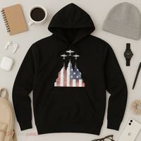 America Plane Patriotic Hoodie thumb 3