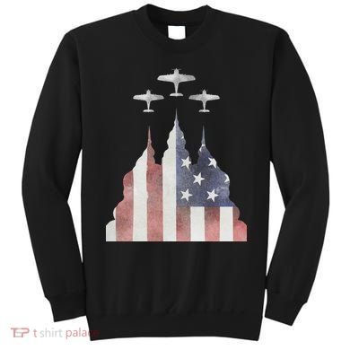 America Plane Patriotic Sweatshirt