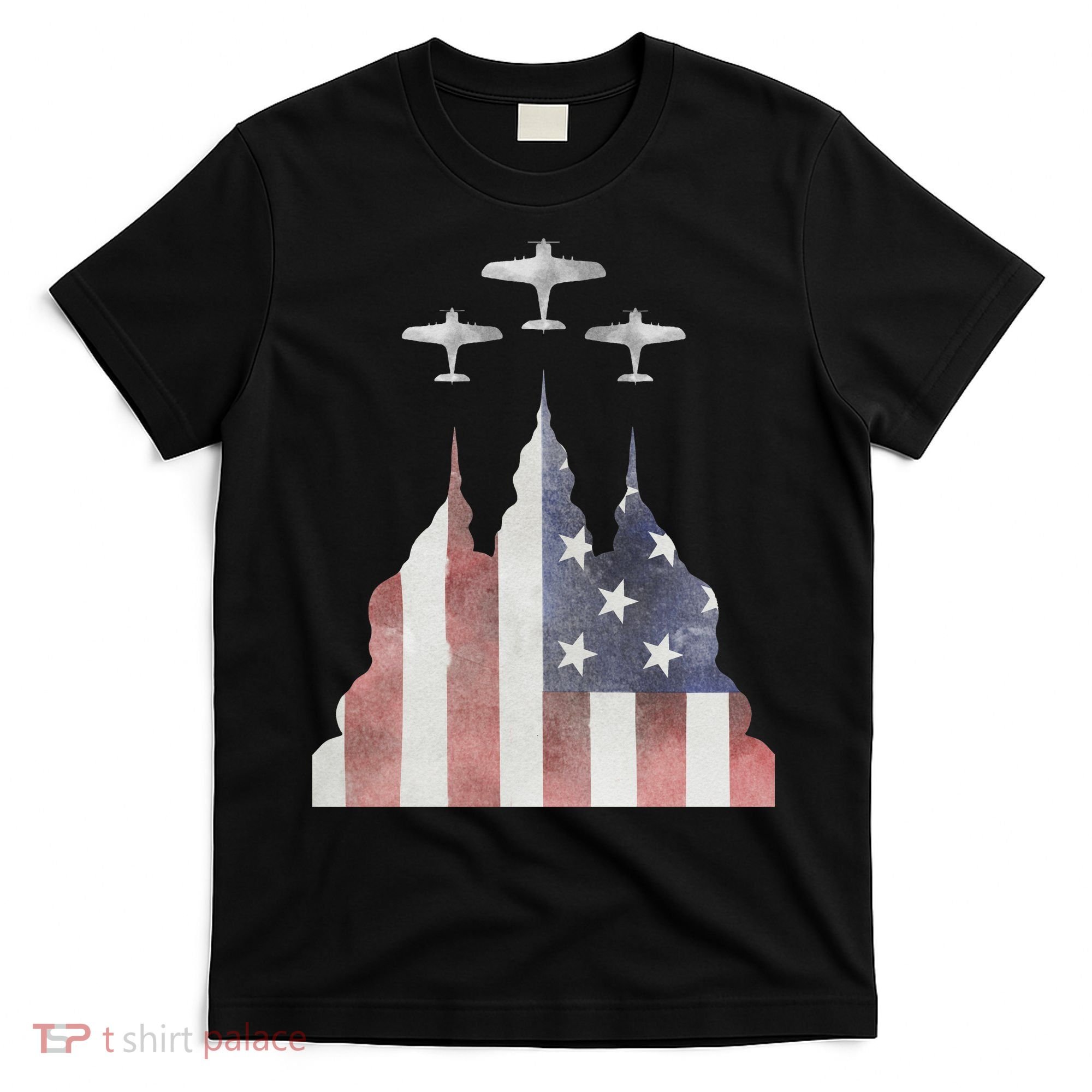 America Plane Patriotic T-Shirt