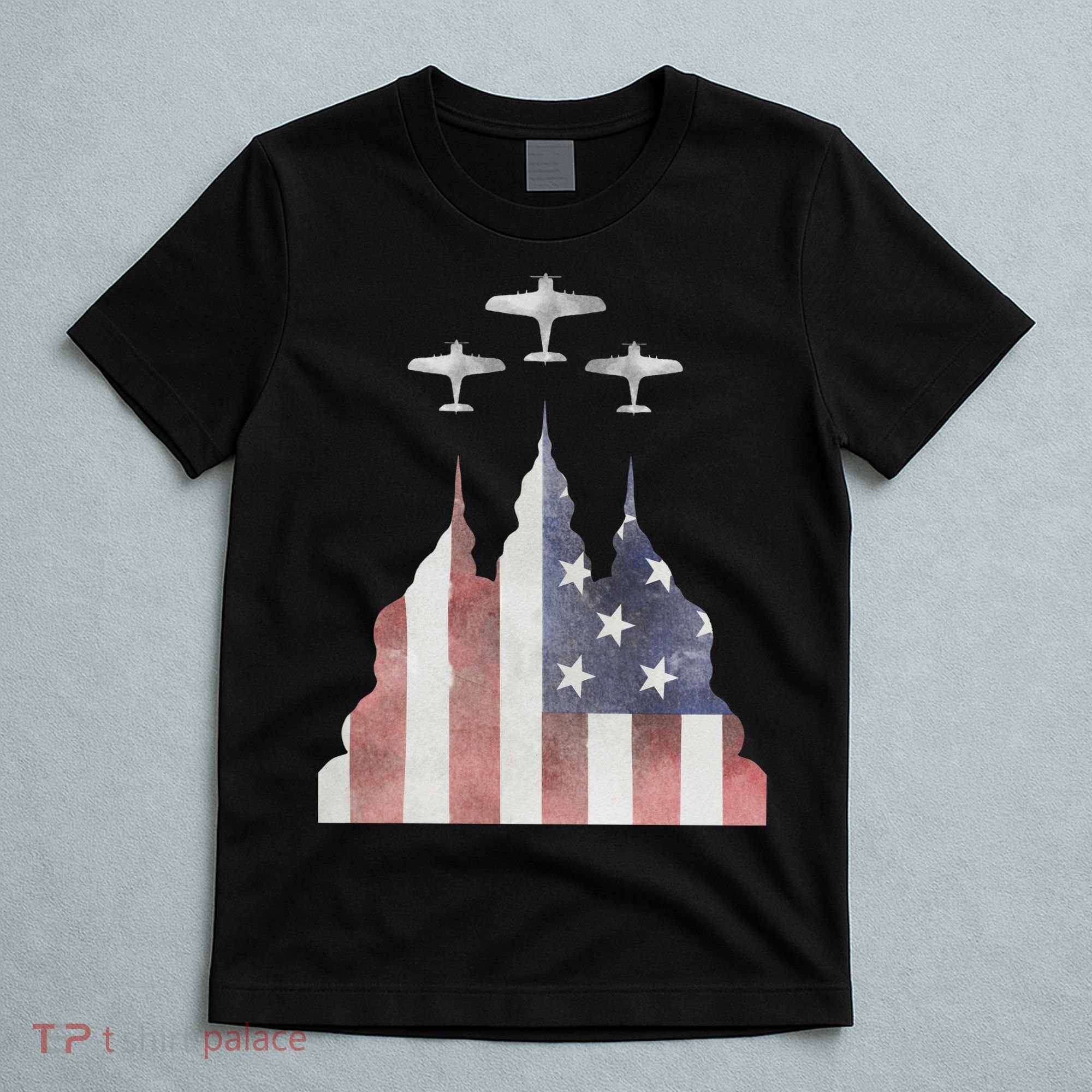 America Plane Patriotic T-Shirt