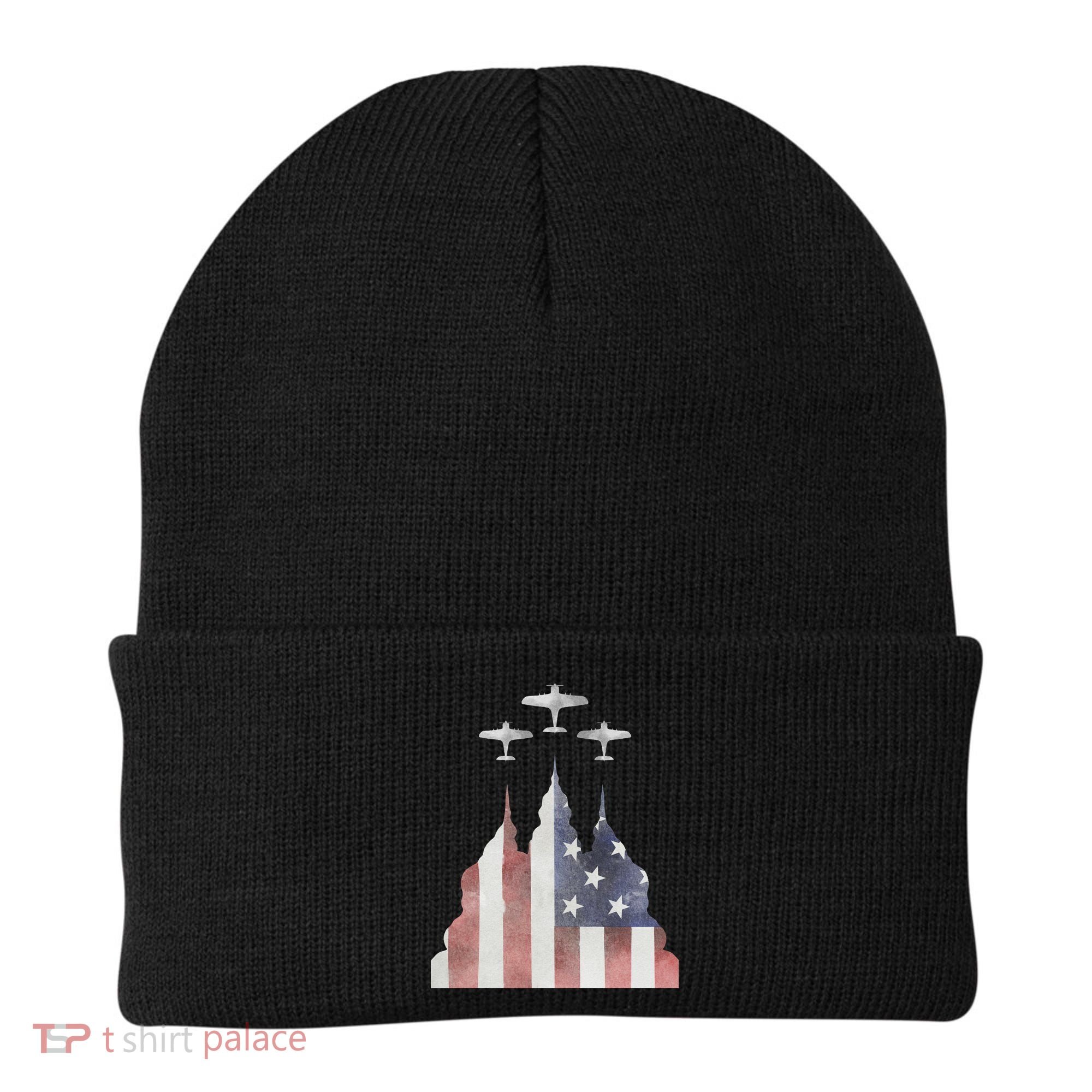 America Plane Patriotic Beanie