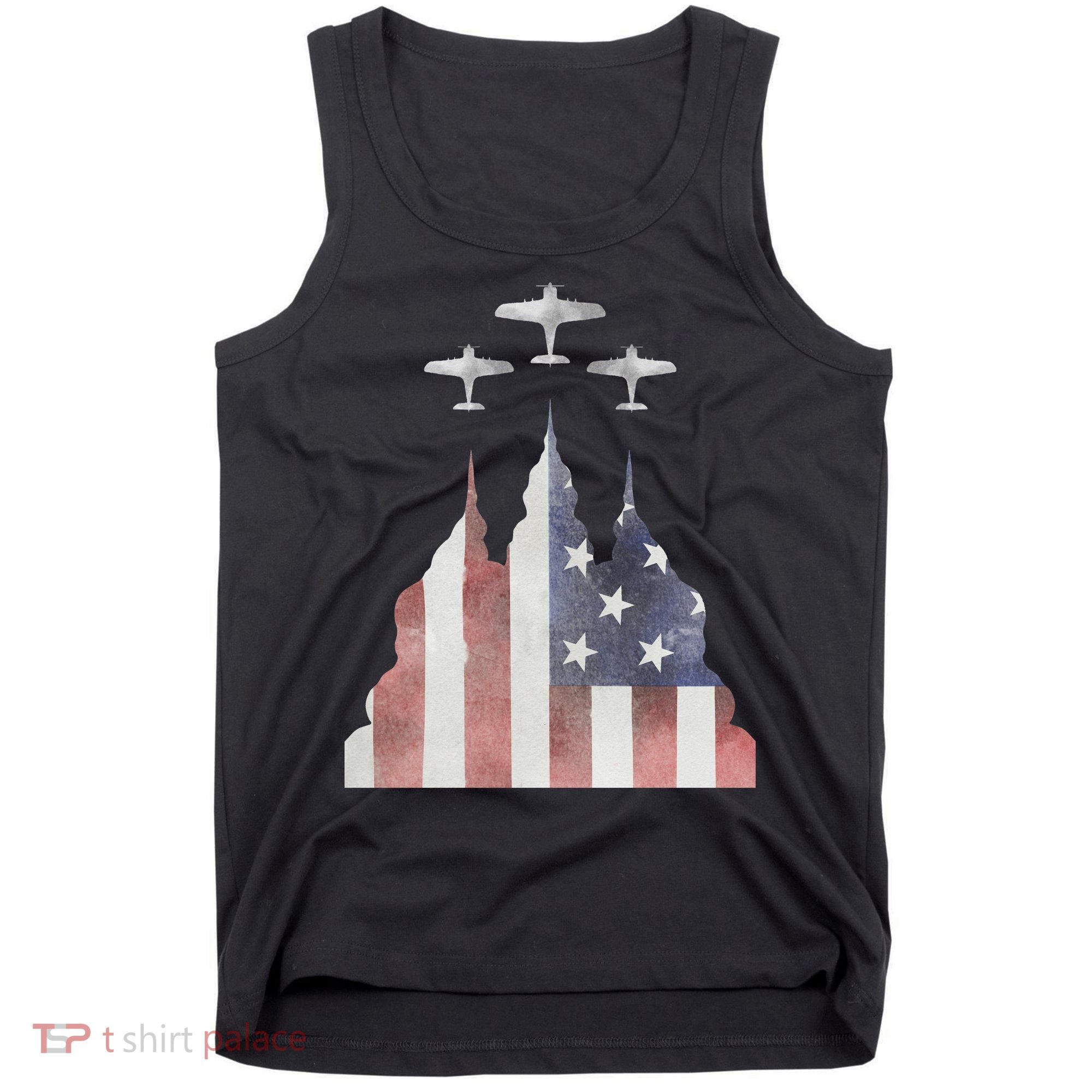 America Plane Patriotic Tank Top