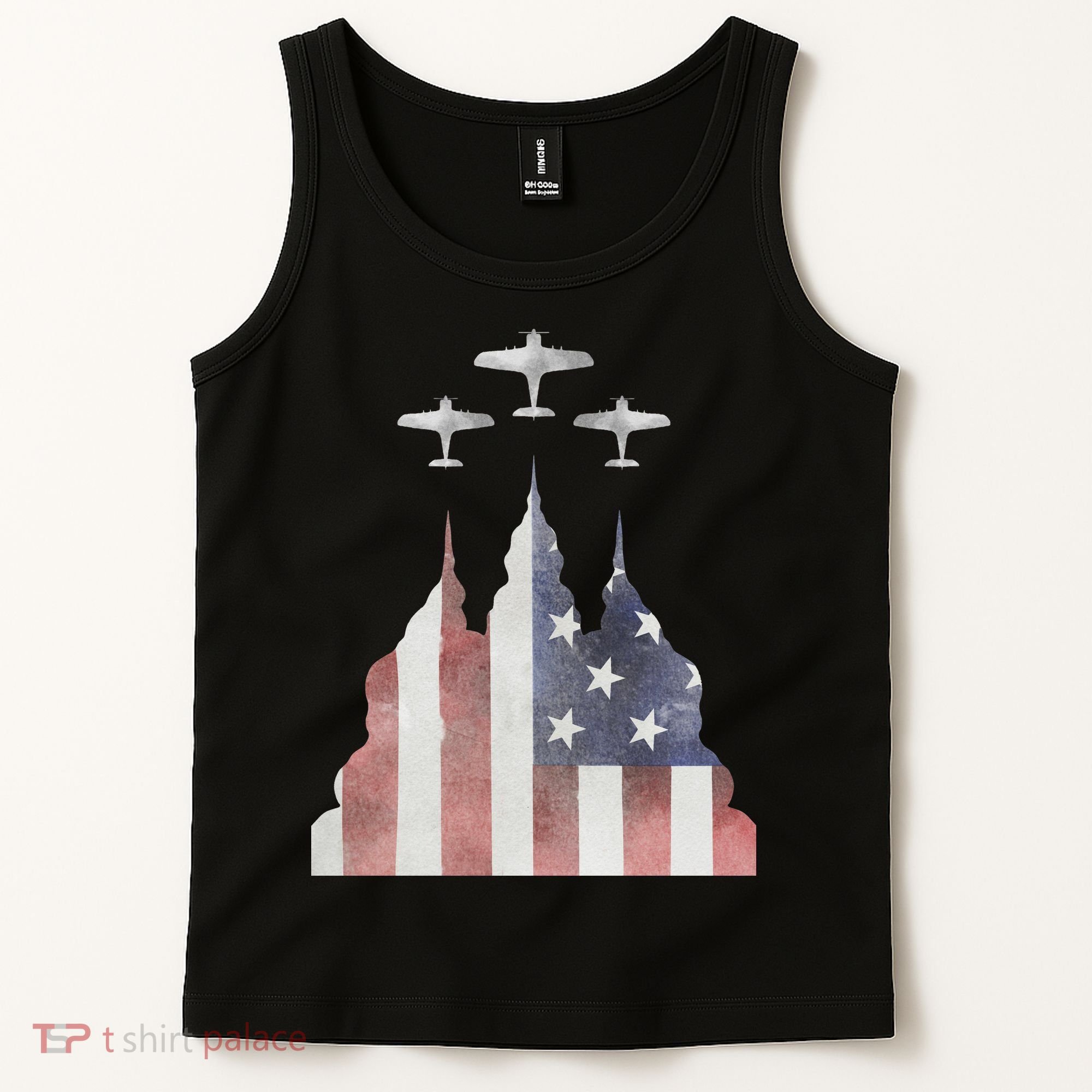 America Plane Patriotic Tank Top