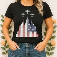 America Plane Patriotic Women's T-Shirt thumb 2