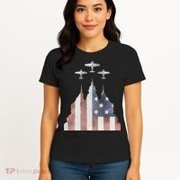 America Plane Patriotic Women's T-Shirt thumb 4