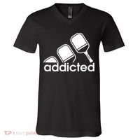 Addicted Pickleball Player V-Neck T-Shirt thumb 0