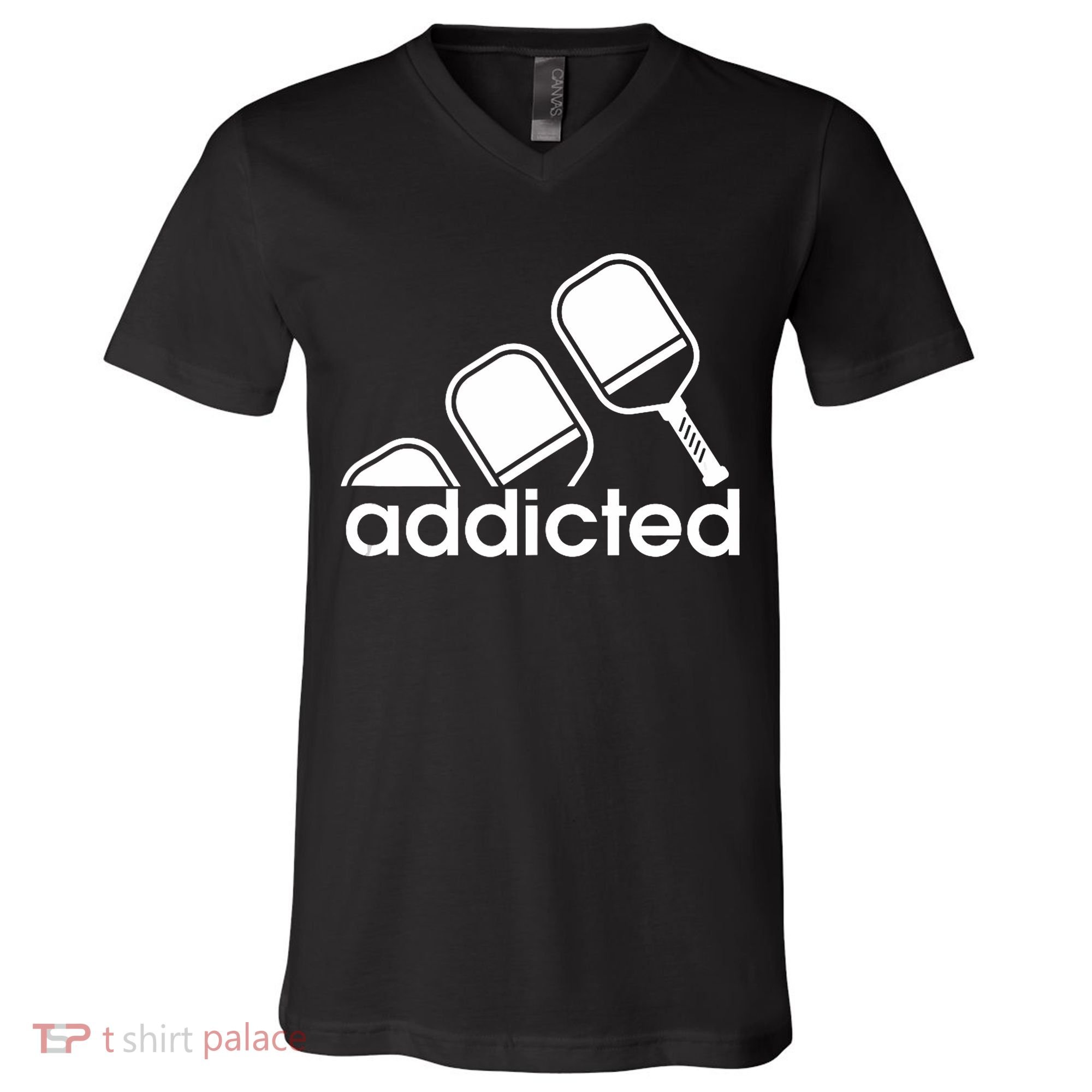 Addicted Pickleball Player V-Neck T-Shirt