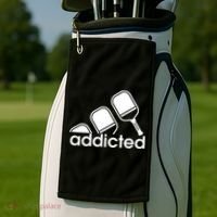 Addicted Pickleball Player Golf Towel thumb 2
