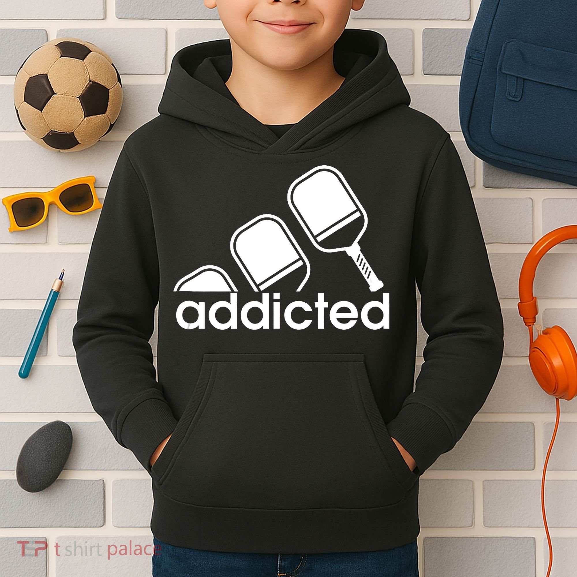 Addicted Pickleball Player Kids Hoodie