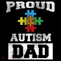 Autism Puzzle Piece Flag Autism Awareness For Dad Coaster thumb 2