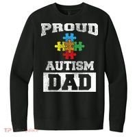 Autism Puzzle Piece Flag Autism Awareness For Dad V.I.T. Fleece Crew Sweatshirt thumb 0
