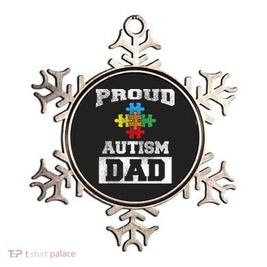 Autism Puzzle Piece Flag Autism Awareness For Dad Ornament