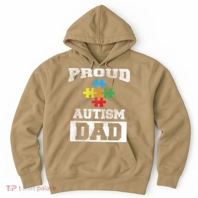 Autism Puzzle Piece Flag Autism Awareness For Dad Hoodie