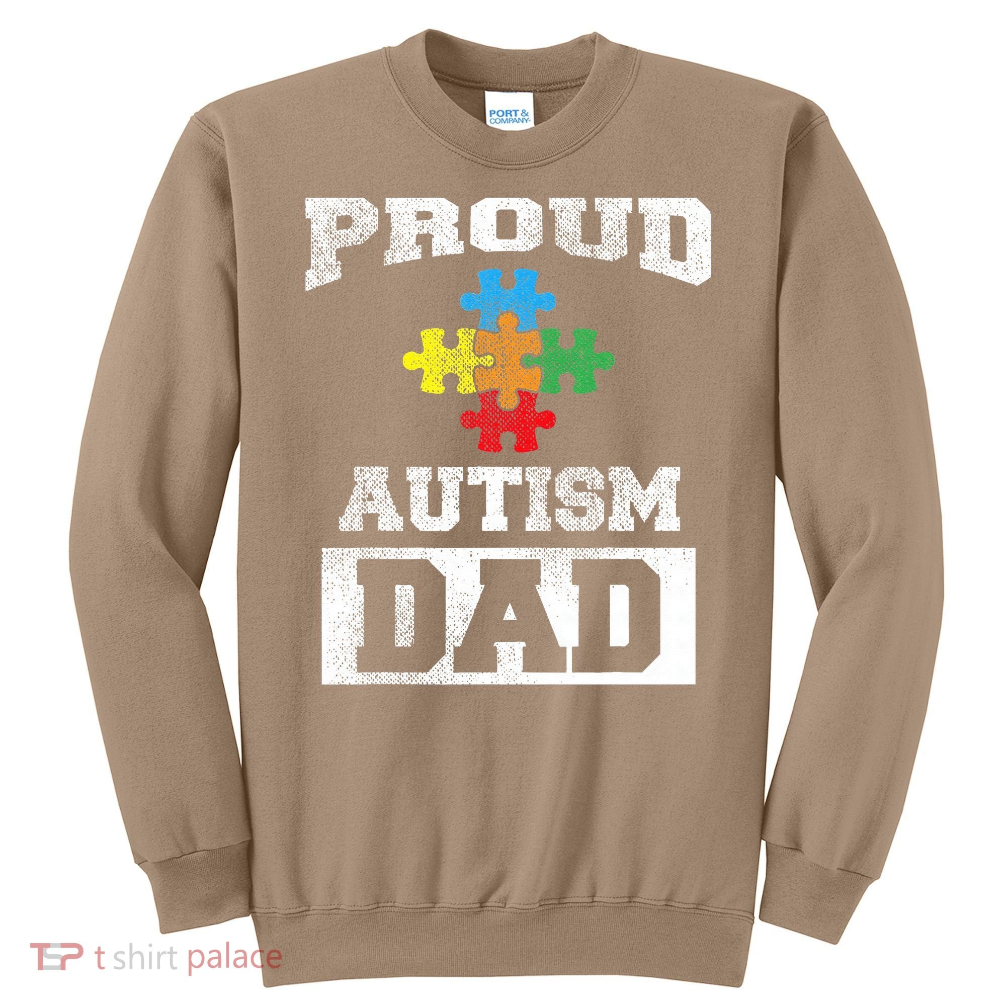 Autism Puzzle Piece Flag Autism Awareness For Dad Sweatshirt