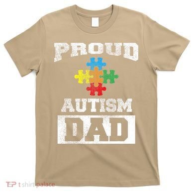 Autism Puzzle Piece Flag Autism Awareness For Dad T-Shirt