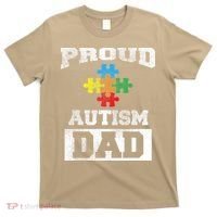 Autism Puzzle Piece Flag Autism Awareness For Dad T-Shirt thumb 0