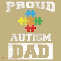 Autism Puzzle Piece Flag Autism Awareness For Dad Button thumb 1
