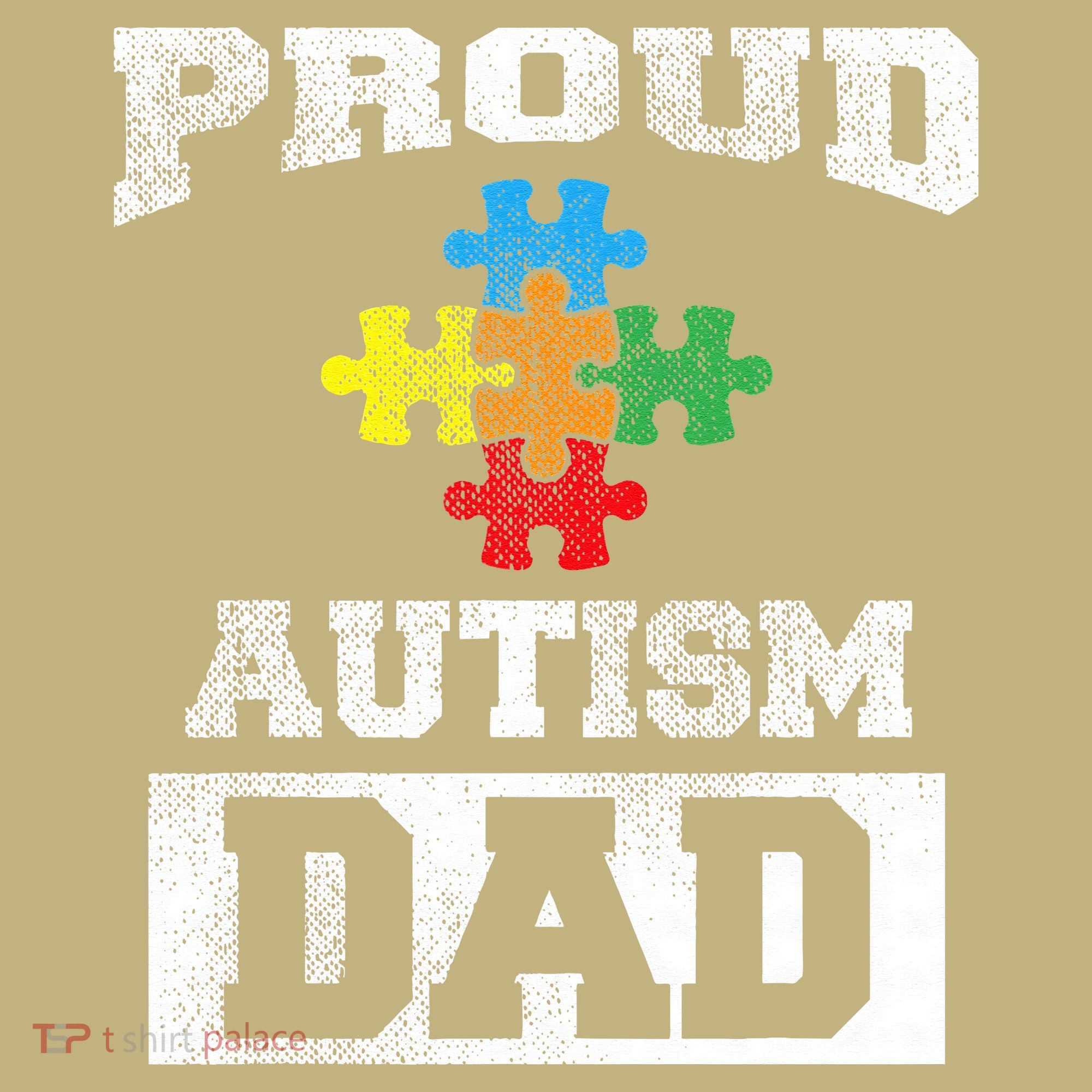 Autism Puzzle Piece Flag Autism Awareness For Dad Button