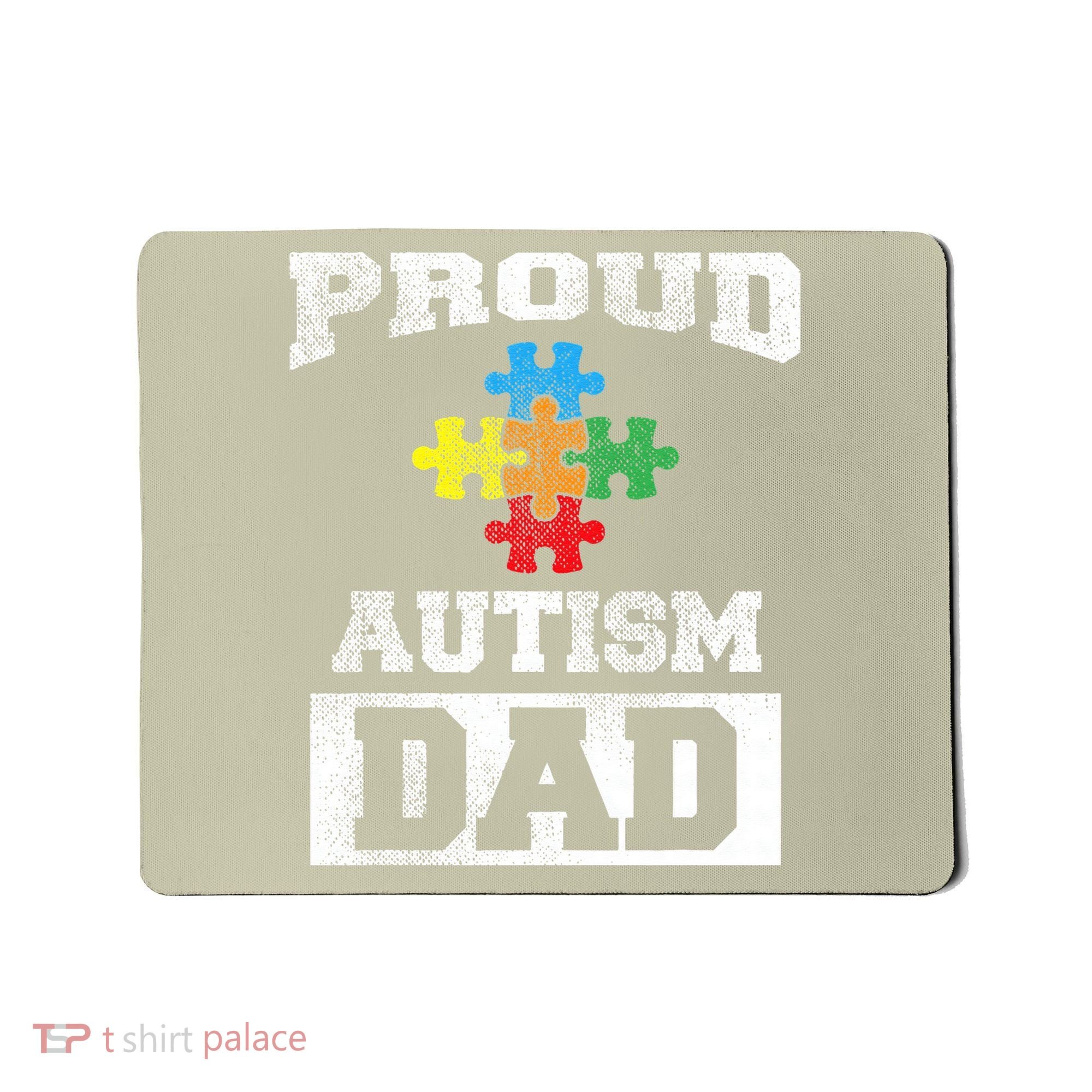 Autism Puzzle Piece Flag Autism Awareness For Dad Mousepad