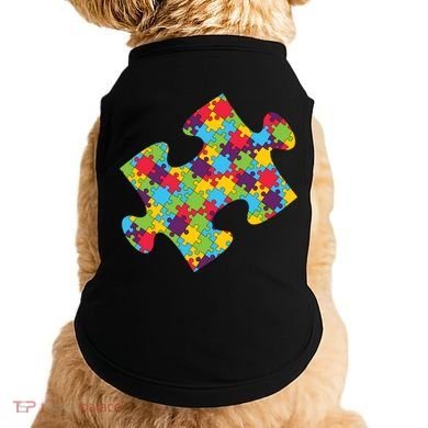 Autism Puzzle Piece Gift Doggie Tank