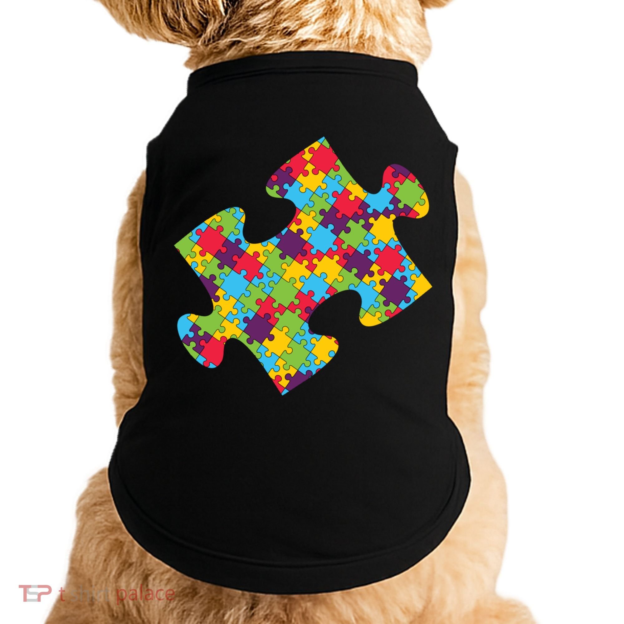 Autism Puzzle Piece Gift Doggie Tank