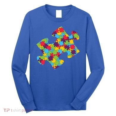 Autism Puzzle Piece Gift Long Sleeve Shirt