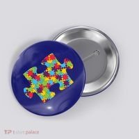 Autism Puzzle Piece Gift Button thumb 0
