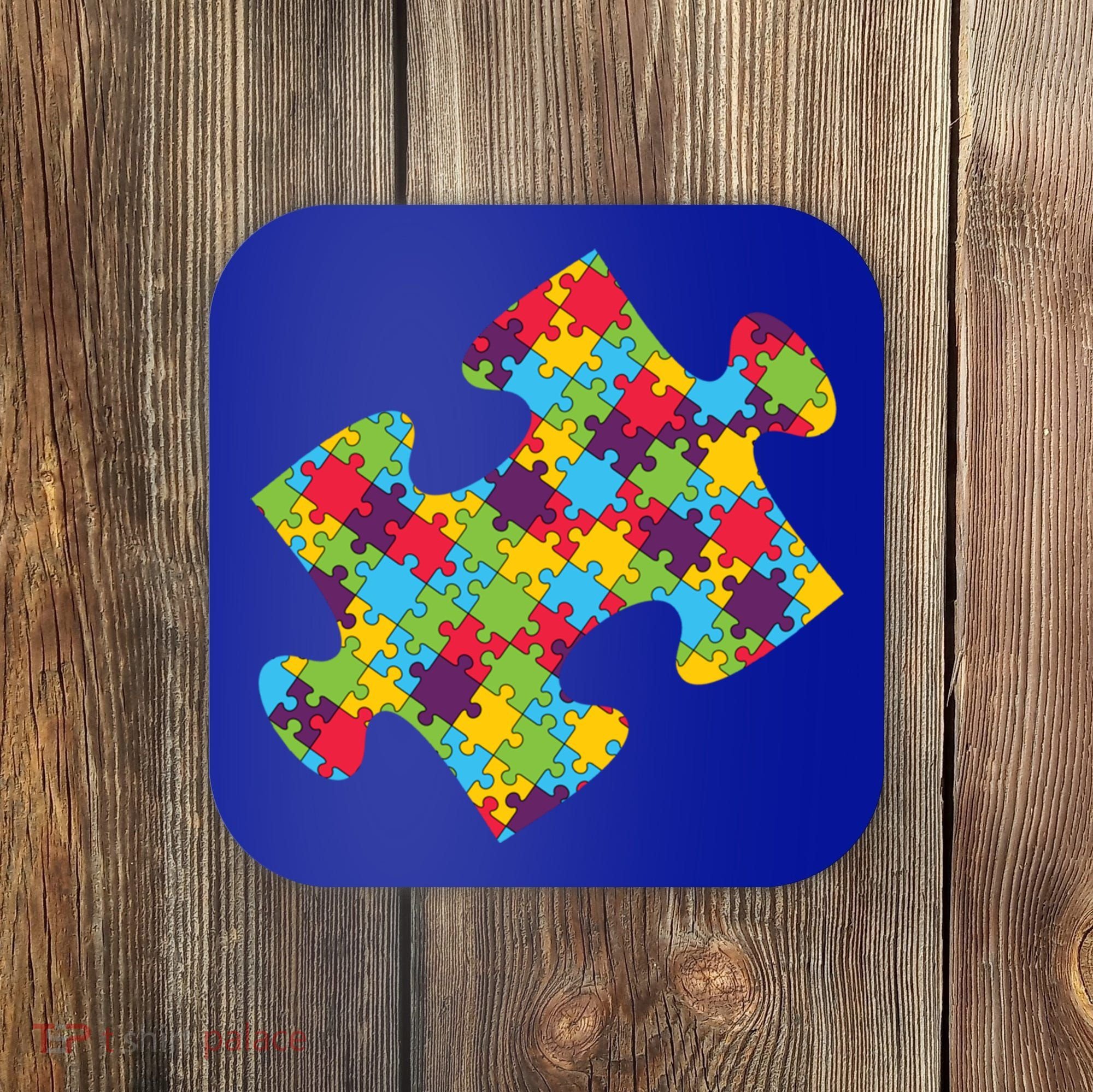 Autism Puzzle Piece Gift Coaster