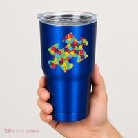 Autism Puzzle Piece Gift Tumbler thumb 2