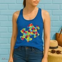 Autism Puzzle Piece Gift Women's Tank Top thumb 2