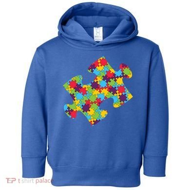 Autism Puzzle Piece Gift Toddler Hoodie