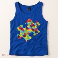 Autism Puzzle Piece Gift Tank Top thumb 2