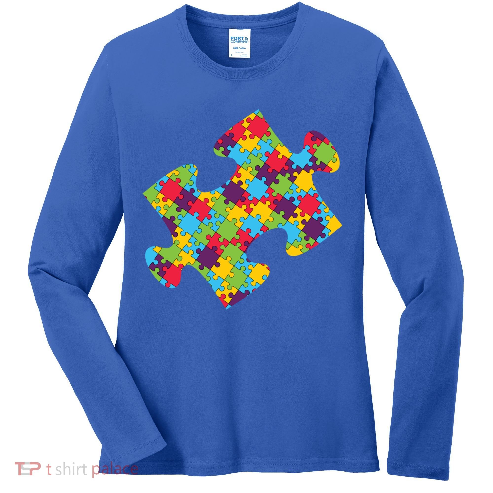 Autism Puzzle Piece Gift Women's Long Sleeve Shirt