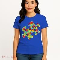 Autism Puzzle Piece Gift Women's T-Shirt thumb 4