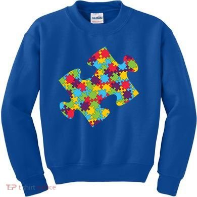 Autism Puzzle Piece Gift Kids Sweatshirt