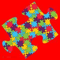 Autism Puzzle Piece Gift Santa Hat thumb 1