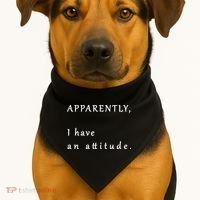 Apparently I Have An Attitude  USA-Made Doggie Bandana thumb 1