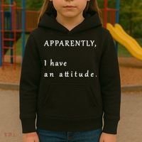 Apparently I Have An Attitude  Kids Hoodie thumb 3