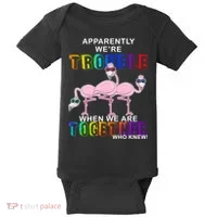 Apparently We're Trouble When We Are Together Baby Bodysuit thumb 0