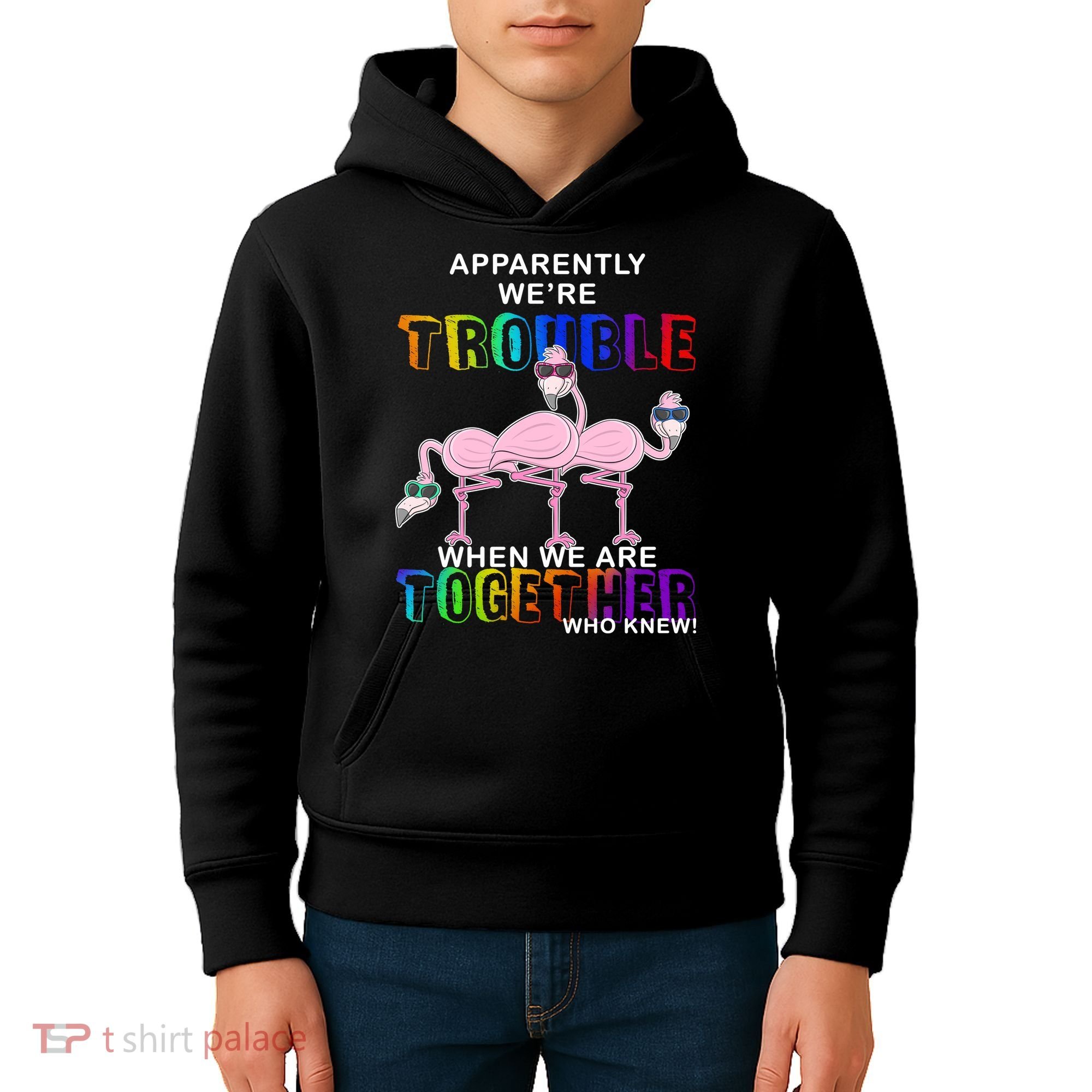 Apparently We're Trouble When We Are Together Kids Hoodie