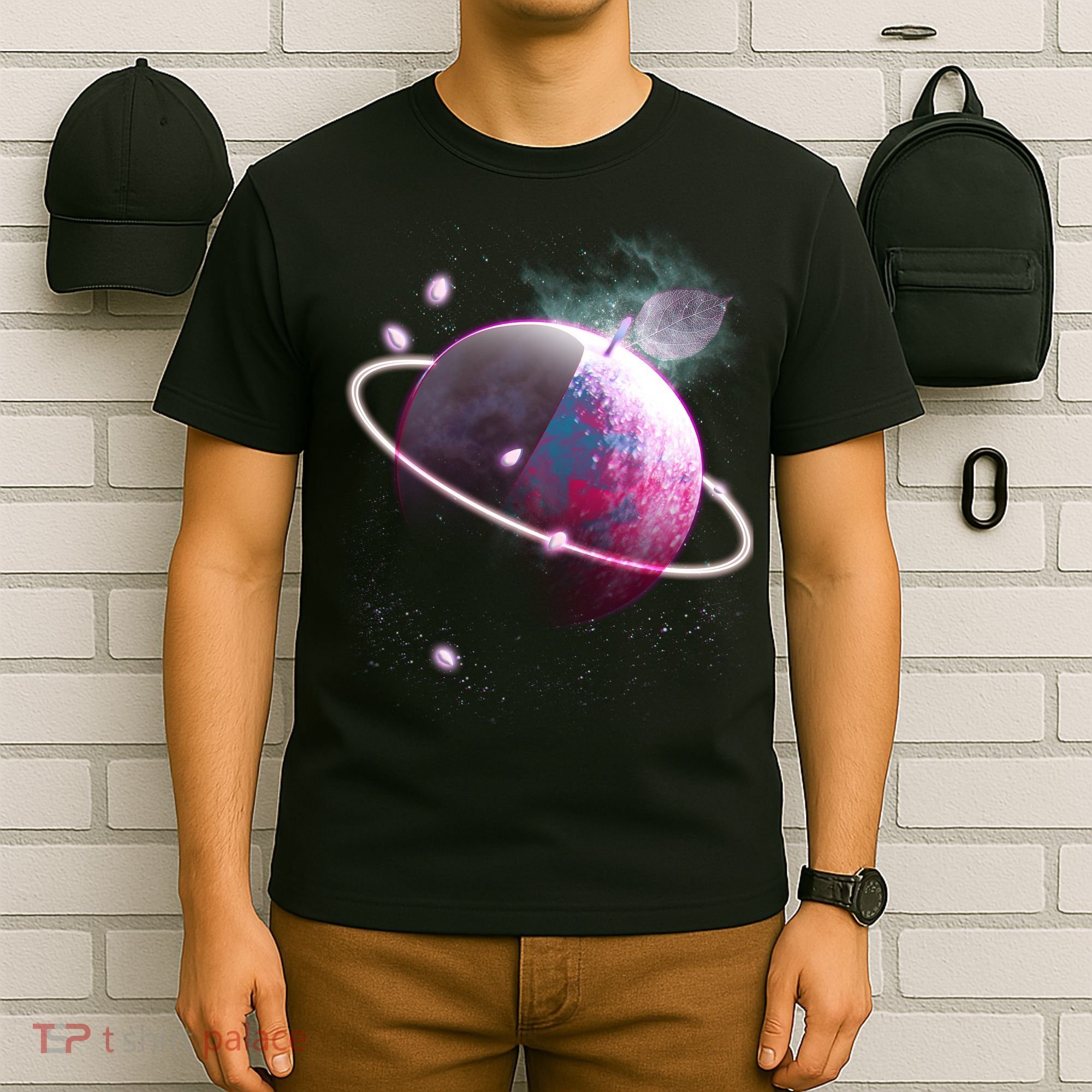 Apple Nebula Space Planet T-Shirt