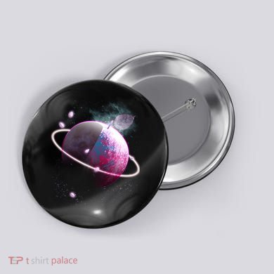 Apple Nebula Space Planet Button