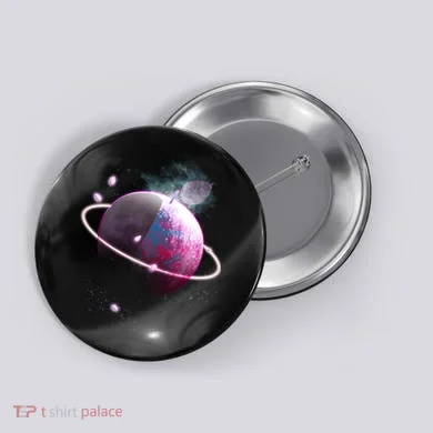 Apple Nebula Space Planet Button