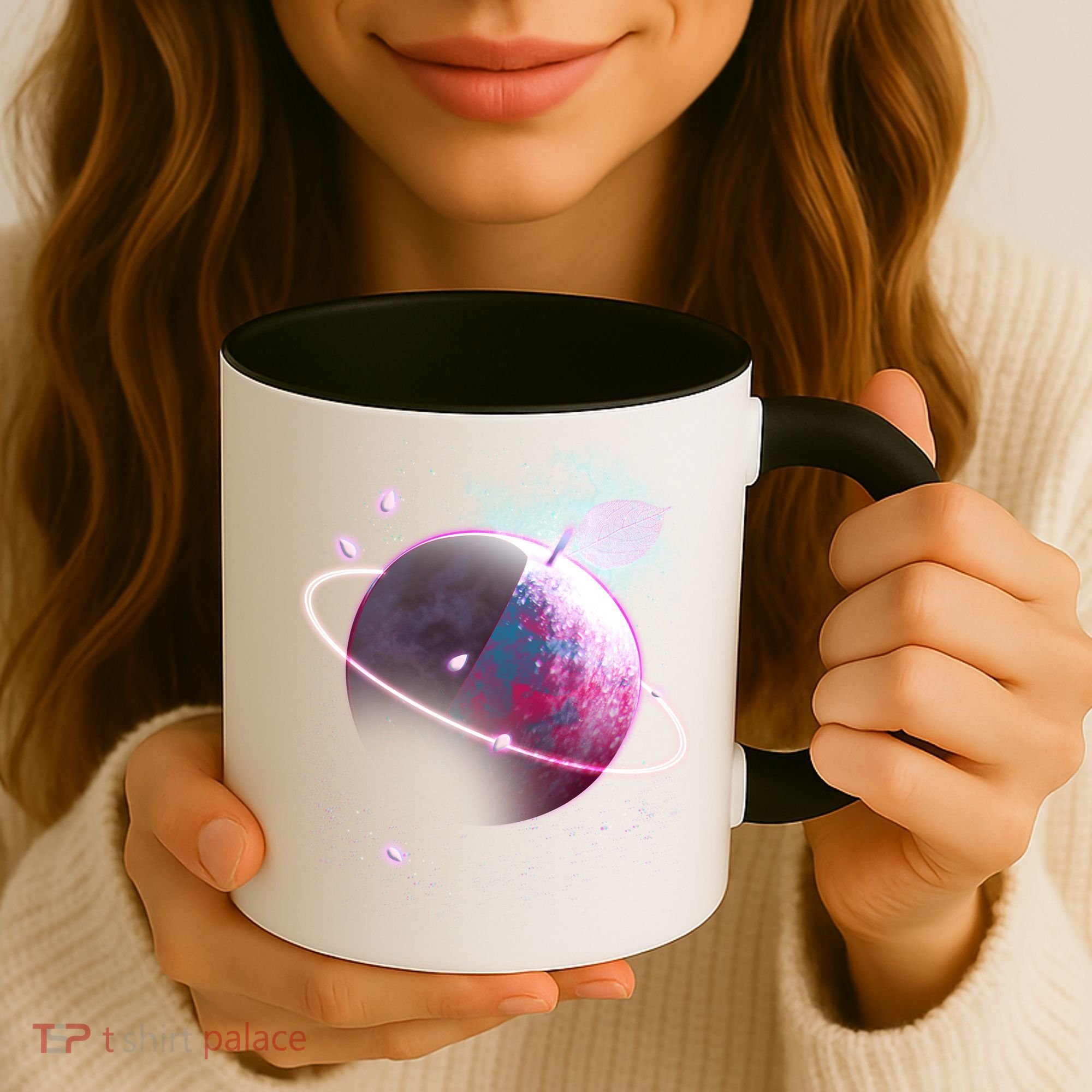 Apple Nebula Space Planet Coffee Mug