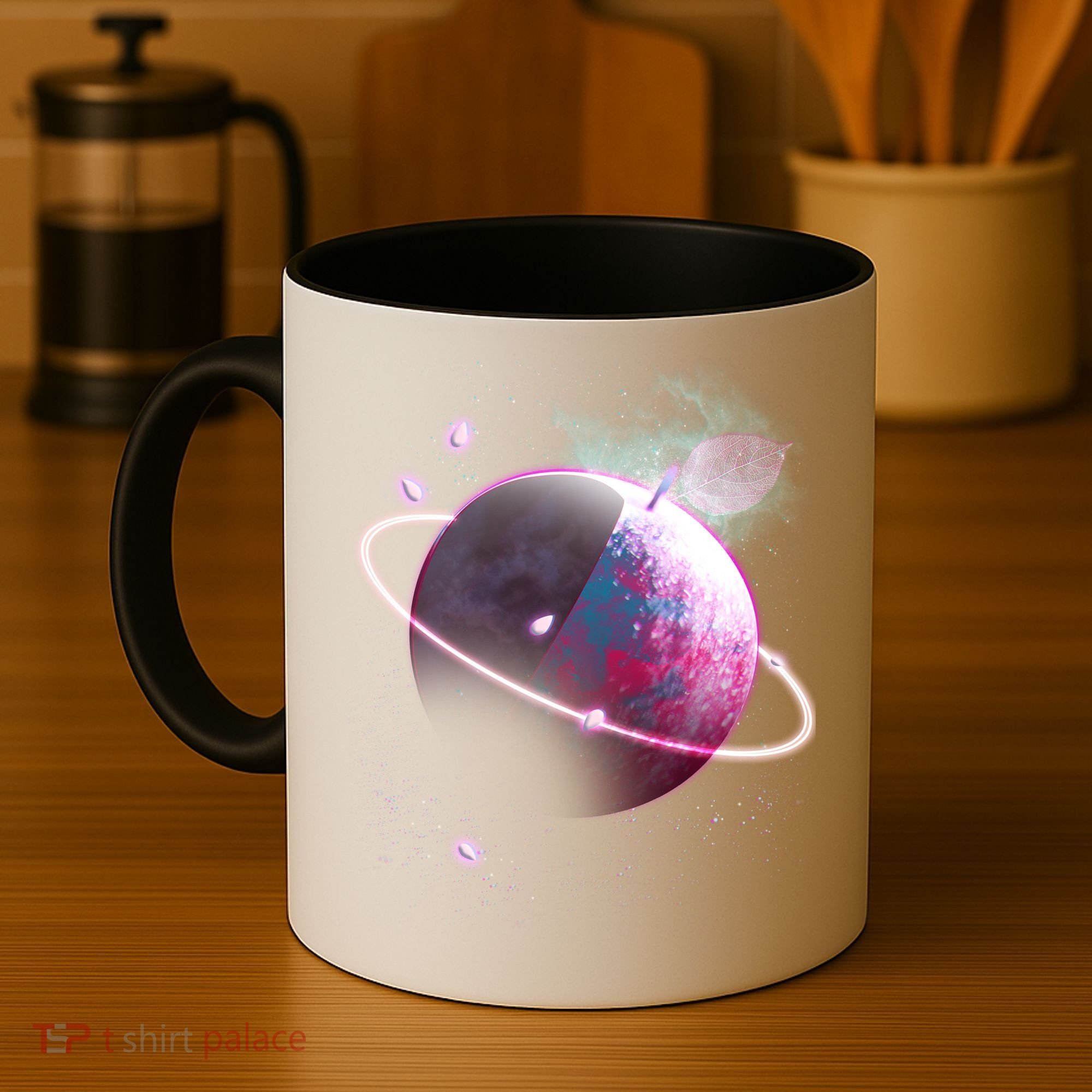 Apple Nebula Space Planet Coffee Mug