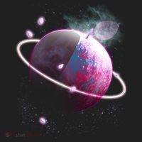 Apple Nebula Space Planet Hat thumb 2